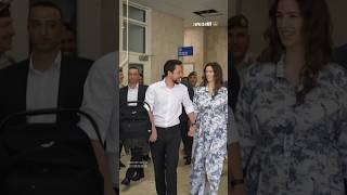 Prince Hussein amp Princess Rajwa of Jordan leaving the hospital after giving birth to first Baby Iman [upl. by Fesuy]