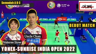 Chan Peng Soon  Valeree Siow Debut Match  INDIA OPEN 2022 [upl. by Lleznov]