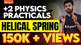 Plus Two Physics Practicals  Helical Spring  Eduport Plus Two [upl. by Ahsiema]