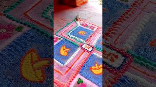 DIV rangoli idea  diwali special bts art easy rangoli shorts viralvideo new status [upl. by Naivat551]