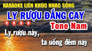 Karaoke Liên Khúc Chọn Lọc Nhạc Xưa Tone Nam  Nhạc Trữ Tình  Ly Rượu Đắng Cay  Trọng Hiếu [upl. by Piderit70]