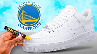 Customizing Air Force 1 Golden State Warriors Edition [upl. by Htepsle588]