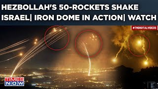 Hezbollah Bombards Israel with 50 Katyusha Rockets Iron Dome in Action Amid Iran War Fears Watch [upl. by Aizan]