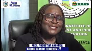 Peace through Democracy  Prof Augustina Akonnor Acting Dean of Students GIMPA [upl. by Nonaihr]