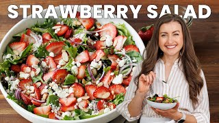 Easy Strawberry Salad with Honey Vinaigrette [upl. by Kunin207]