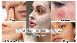 ᯓᡣ𐭩 What is your SKIN Type  Quickly Test ᝰᐟ  skincare glowup Lunaaaru [upl. by Gerek]