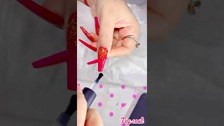 Glitter nails 💅❤️nails nailart ytshortsindia [upl. by Enirod]