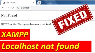 localhost http error 404 the requested resource is not found on xampp apache server localhost [upl. by Estell]