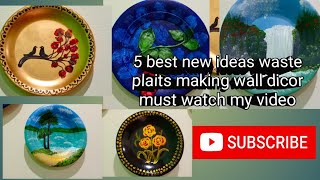 5 best ideas waste plaits making wall dicor home dicor ideas plz must watch my video [upl. by Leahcimal707]