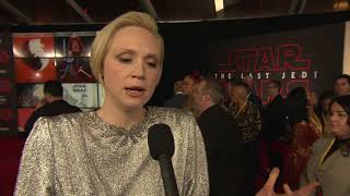 Star Wars The Last Jedi Gwendoline Christie quotCaptain Phasmaquot Red Carpet World Premiere Interview [upl. by Sik]