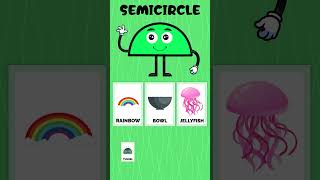 Learn Shapes  semi circle  Shapes for Kids  Nursery rhymes For kids  Educational Video for Kids [upl. by Idolah112]