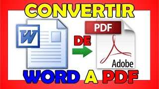 COMO CONVERTIR WORD A PDF  Sin programas 2021 👌 [upl. by Ltihcox]