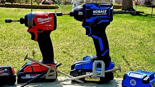 quotNewquot Kobalt XTR 24V VS Milwaukee Fuel Gen  3 Impact driver Comparison [upl. by Nalhsa]