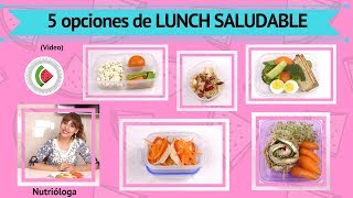 5 Lunchs saludables desayunos para llevar AlmuerzosColaciones [upl. by Ettevey]