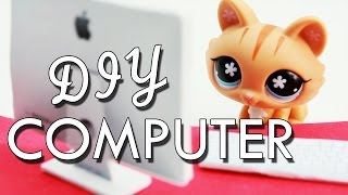 Miniature Apple iMac Computer Tutorial  DIY for LPS and Dolls [upl. by Raquela]