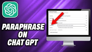 How To Paraphrase on Chat GPT 2024  Quick Help [upl. by Siocnarf]