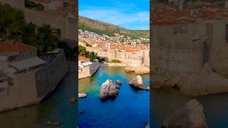 Top View Of Dubrovnik Croatia 🇭🇷traveltripeuropeindiayoutubeshortsbeautifulbluewaterviral [upl. by Hanfurd469]