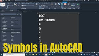 How to insert symbols into AutoCAD degree plusminus diameter and more [upl. by Ynaffad]