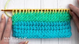 HOW to TUNISIAN CROCHET for BEGINNERS  SIMPLE and KNIT Stitch [upl. by Anela]