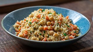 CHICKPEA QUINOA RICE Recipe 🍛 Healthy Vegan Quinoa and Basmati Fried Rice in Minutes [upl. by Rech]