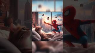 Kitten superhero dream ‼️ marvel cat spiderman 🐱 shorts cat cute kitten catlover catcute [upl. by Artemahs]