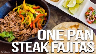 The Best Steak Fajitas  Easy Mexican Food Favorite  SAM THE COOKING GUY 4K [upl. by Alene]