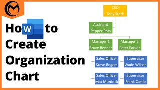 How to Create Organizational Chart in Microsoft Word [upl. by Cletus]