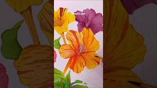 Excellent flower painting flower drawing 🖌️🌺ytshorts artshortsyoutubeshorts artist [upl. by Emolas858]