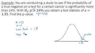 Calculating a pvalue for a Righttailed Test [upl. by Yssor745]