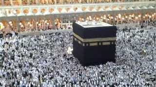 Al Kaaba and Makkah Royal Clock Tower from the top floor of Al Masjid Al Haram Mecca [upl. by Etnahs502]