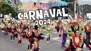 Tenerife  Carnaval de Santa Cruz 2024  Coso apoteosis 🎉💃🎭 13022024 [upl. by Judd82]