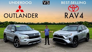 UNDERDOG or TOP DOG  2024 Mitsubishi Outlander vs 2024 Toyota RAV4 Comparison [upl. by Stout]