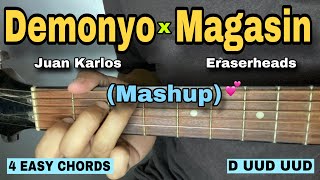 Demonyo x Magasin  Mashup EASY GUITAR TUTORIAL [upl. by Natividad740]