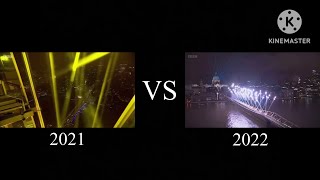 London NYE Fireworks 2021 VS 2022 [upl. by Kee]