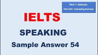 IELTS Speaking Test Sample Answer 54 [upl. by Luiza]