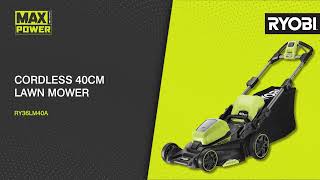 RYOBI® 36V MAX POWER Cordless 40cm Lawnmower RY36LM40A [upl. by Abraham]