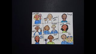 Lets Draw SCHOOL Community Helpers [upl. by Jaylene838]