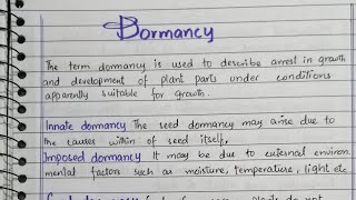 Seed dormancy bsc botany Causes of dormancy Significance of dormancy [upl. by Kina]