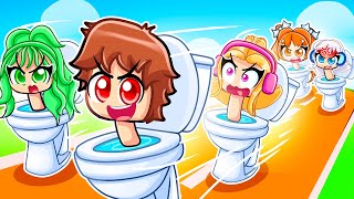 Roblox Toilet Race Simulator With MY CRAZY FAN GIRLS [upl. by Bertle901]