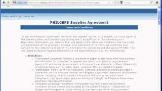 PhilGEPS Supplier  OnLine Registration [upl. by Royd]