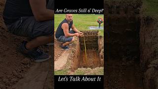 How Deep are Graves Dug gravesite cemetery funeral burialvault grave vaultmen graveside [upl. by Geoff]