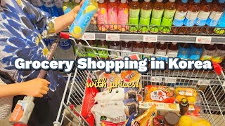 Shopping in Korea vlog  Grocery Food haul with Prices  Grocery Shopping in Korea [upl. by Anitirhc]