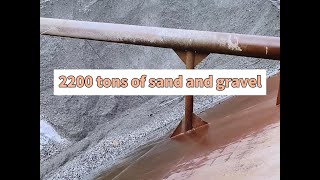 Unloading 2200 tons of sand and gravel  Relaxing  Satisfying [upl. by Jamil]