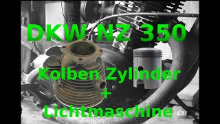 DKW NZ 350  250 Motor zusammenbau Kolben Zylinder Lichtmaschine Teil 3 [upl. by Nilam370]