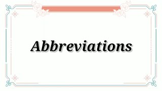 Abbreviations For Kids  Learn Abbreviation Words List In English  Kids Vocabulary [upl. by Nitsua639]