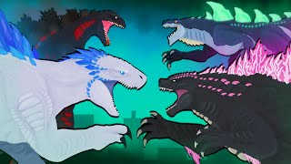 Evolved Godzilla and Kaiju battle animations  Shimo Shin Godzilla Kong Zilla Jr  DinoMania [upl. by Lanctot]