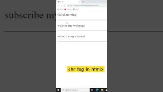 hr tag in html coding code [upl. by Enelak]