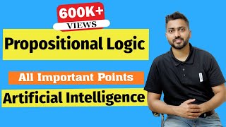 Propositional Logic in Artificial Intelligence in Hindi  Knowledge Representation  All Imp Points [upl. by Bartholomeo]