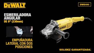 Amoladora 9 Pulgadas 2200w Dewalt DWE490 [upl. by Lytle]