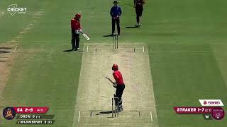 Mitchell Swepson takes a brilliant diving catch to dismiss Alex Carey  One Day Cup 2024 [upl. by Nahsez]